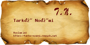 Tarkó Noémi névjegykártya