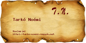Tarkó Noémi névjegykártya